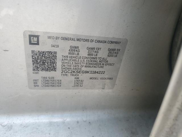 2019 CHEVROLET SILVERADO K2500 HEAVY DUTY LT 2GC2KSEG9K1184222