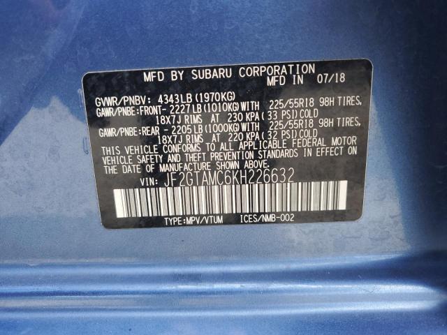2019 SUBARU CROSSTREK JF2GTAMC6KH226632