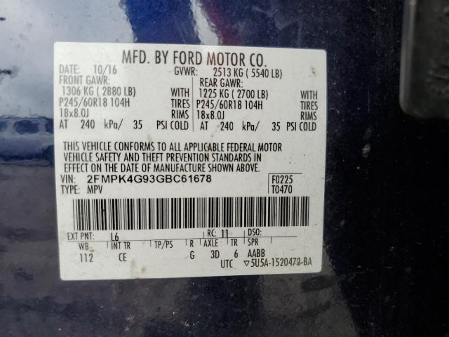 2016 FORD EDGE SE 2FMPK4G93GBC61678