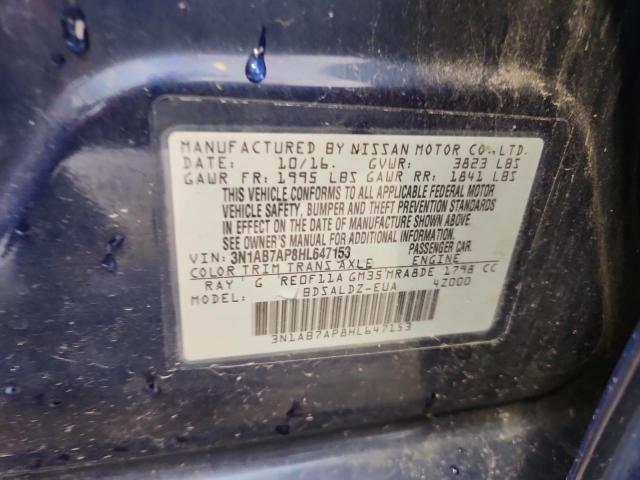 2017 NISSAN SENTRA S 3N1AB7AP8HL647153