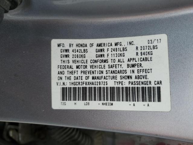 2017 HONDA ACCORD EXL 1HGCR3F8XHA029725
