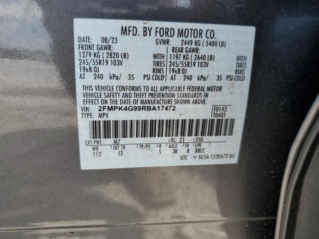 2024 FORD EDGE SE 2FMPK4G99RBA17472
