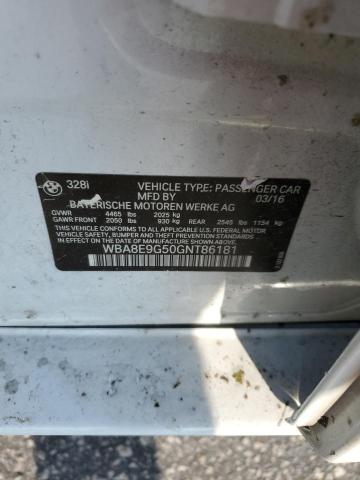2016 BMW 328 I SULEV WBA8E9G50GNT86181
