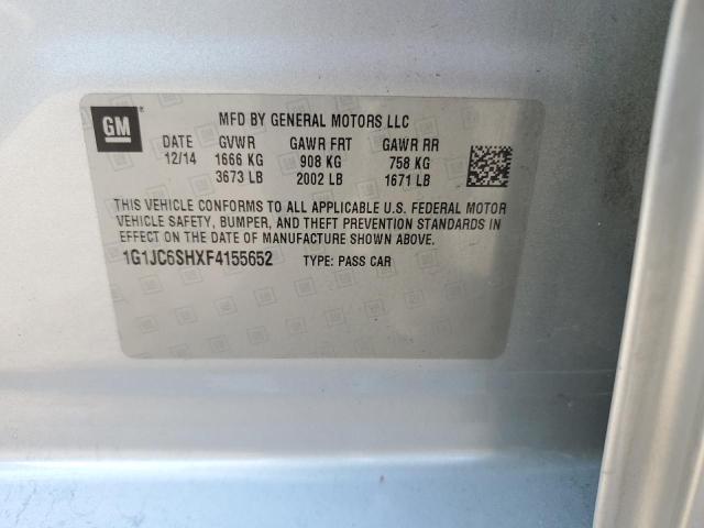 2015 CHEVROLET SONIC LT 1G1JC6SHXF4155652