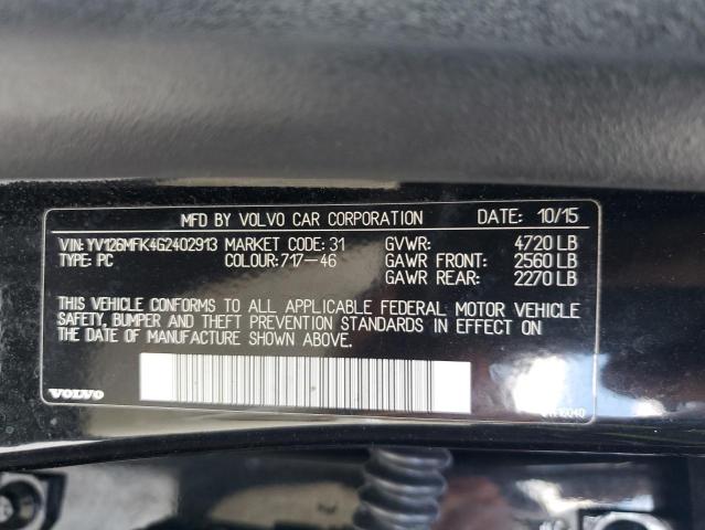 2016 VOLVO S60 PREMIER YV126MFK4G2402913