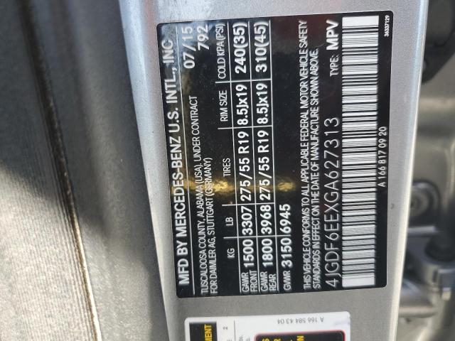 2016 MERCEDES-BENZ GL 450 4MA 4JGDF6EEXGA627313