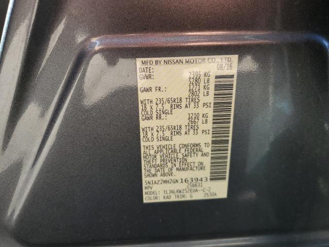2016 NISSAN MURANO S - 5N1AZ2MH2GN163943