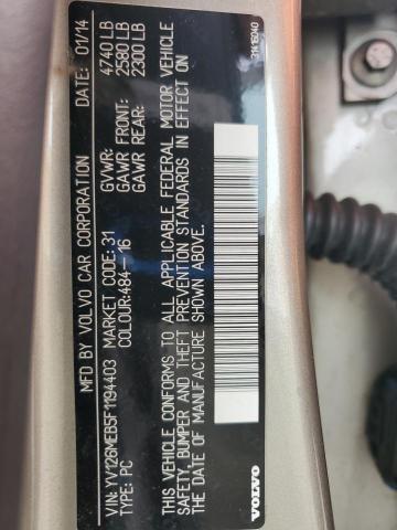2015 VOLVO V60 PREMIE YV126MEB5F1194403