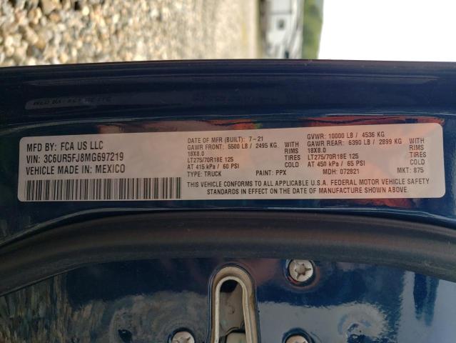 2021 RAM 2500 LARAMIE 3C6UR5FJ8MG697219