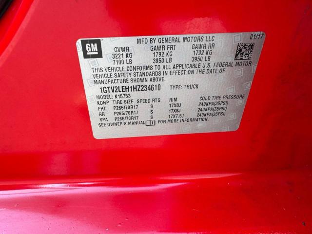 2017 GMC SIERRA K15 1GTV2LEH1HZ234610