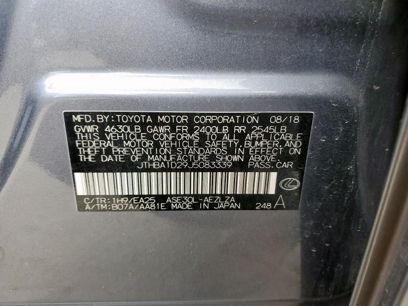 2018 LEXUS IS 300 JTHBA1D29J5083339