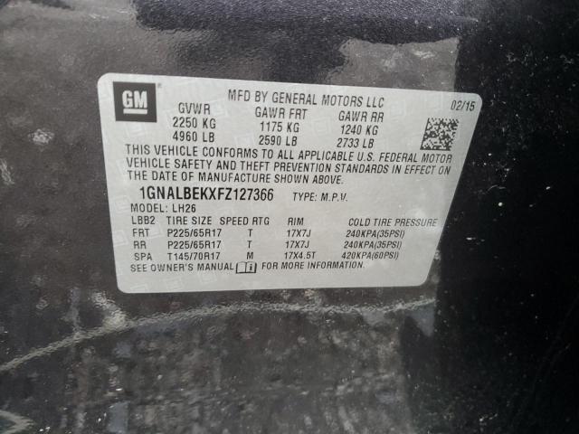 2015 CHEVROLET EQUINOX LT 1GNALBEKXFZ127366