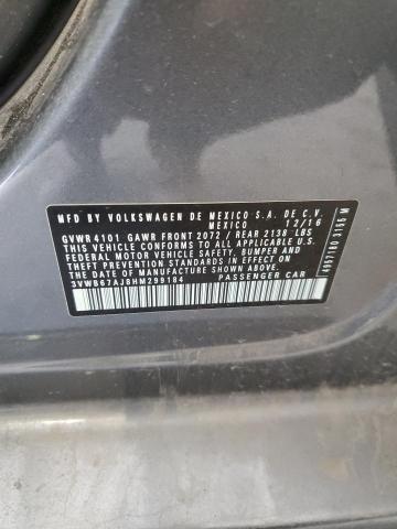 2017 VOLKSWAGEN JETTA SE 3VWB67AJ8HM299184