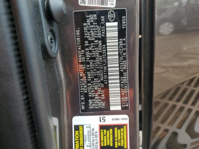 2018 TOYOTA CAMRY L 4T1B11HK1JU153834