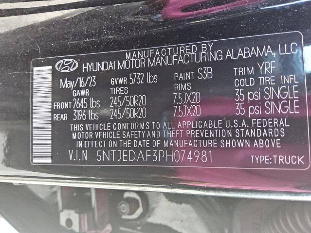 2023 HYUNDAI SANTA CRUZ 5NTJEDAF3PH074981