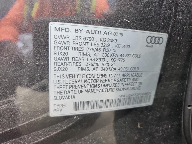 2015 AUDI Q7 PREMIUM WA1LGAFE2FD016939