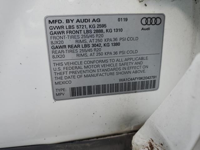 2019 AUDI SQ5 PRESTI WA1C4AFY9K2043791