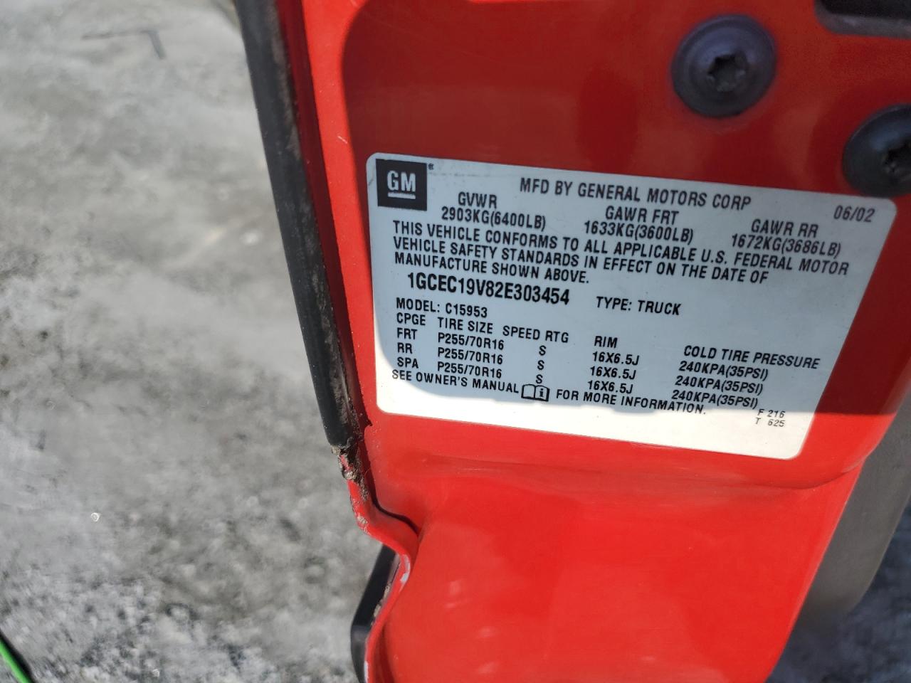 Lot #3212304722 2002 CHEVROLET SILVERADO