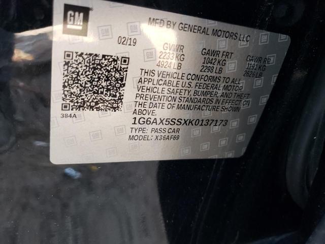 2019 CADILLAC CTS LUXURY 1G6AX5SSXK0137173