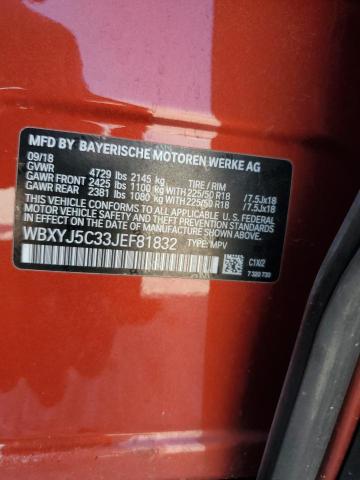 2018 BMW X2 XDRIVE2 WBXYJ5C33JEF81832