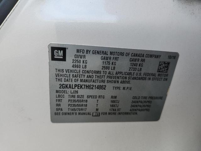 2017 GMC TERRAIN SLT 2GKALPEK7H6214862