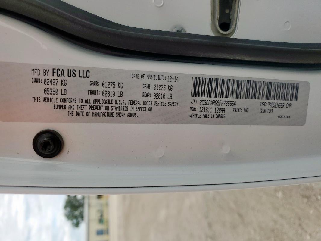 2015 CHRYSLER 300 LIMITE 2C3CCARG9FH736664