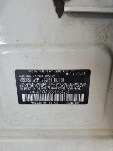 2017 SUBARU WRX JF1VA1B66H9834734