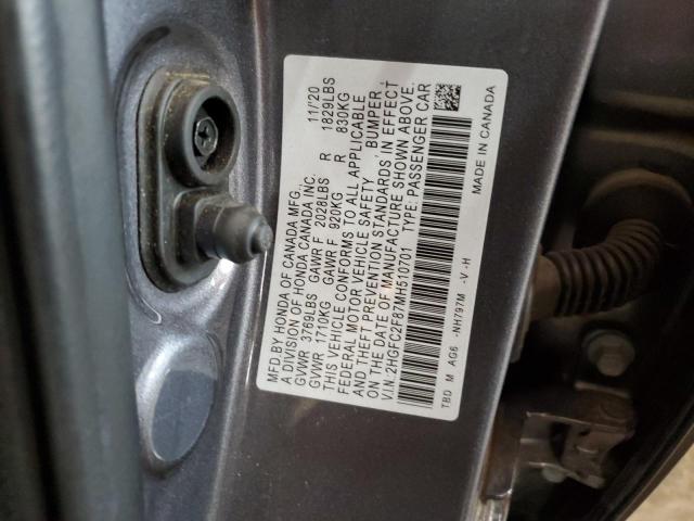2021 HONDA CIVIC SPORT 2HGFC2F87MH510701