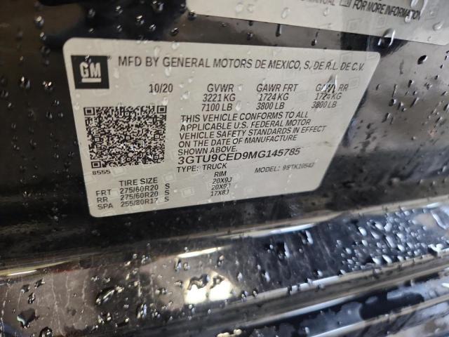 2021 GMC SIERRA K1500 ELEVATION 3GTU9CED9MG145785