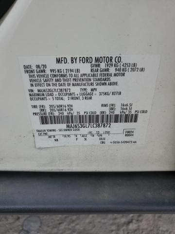 2020 FORD ECOSPORT S MAJ6S3GL7LC387872