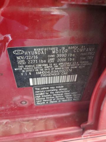 2017 HYUNDAI ELANTRA SP #3305369321