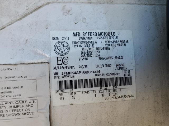 2016 FORD EDGE SPORT 2FMPK4AP1GBC14446