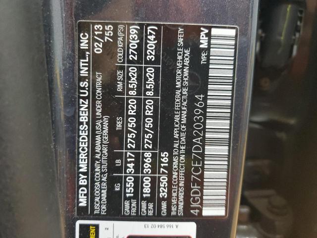 2013 MERCEDES-BENZ GL 450 4MA - 4JGDF7CE7DA203964