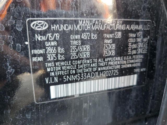 2020 HYUNDAI SANTA FE S 5NMS33AD1LH202725