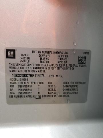 2017 GMC YUKON XL K 1GKS2GKC7HR116973