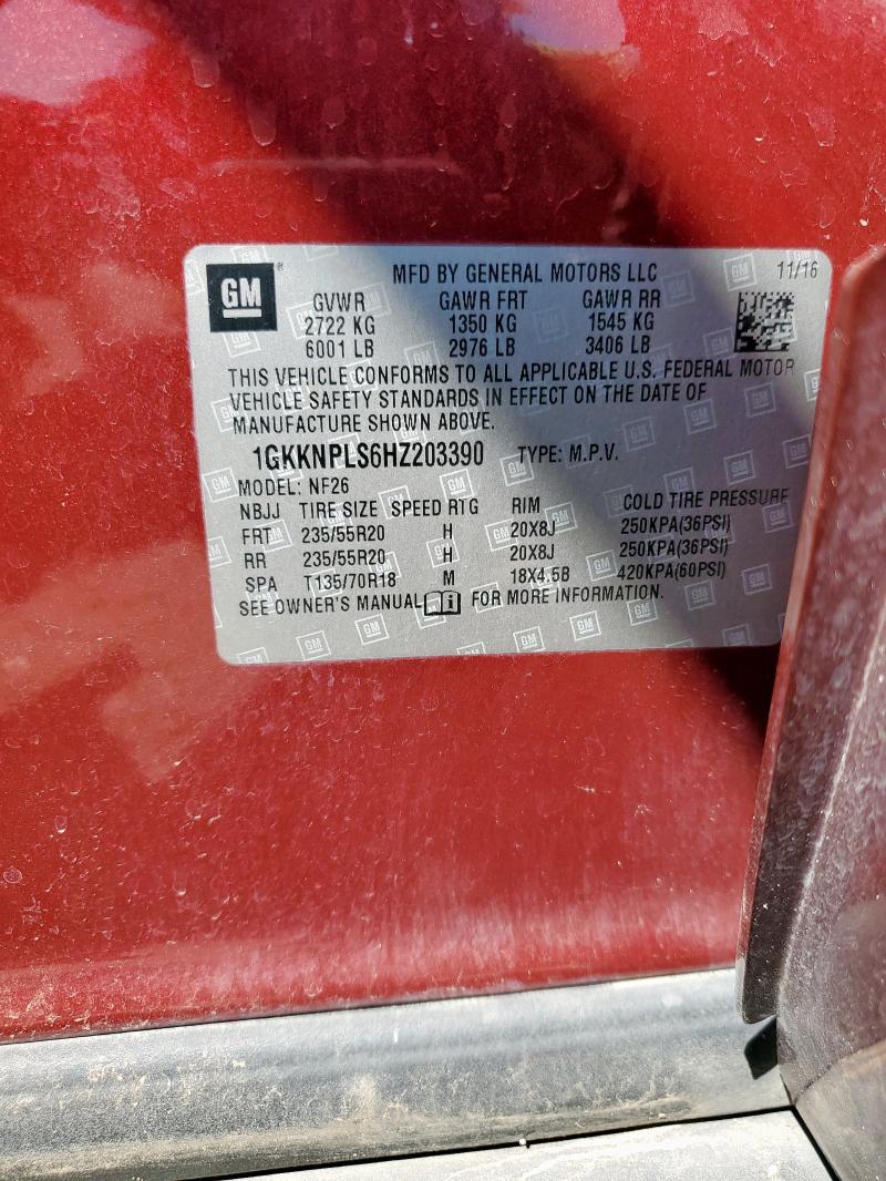 2017 GMC ACADIA DEN 1GKKNPLS6HZ203390