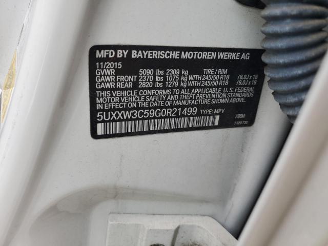 2016 BMW X4 XDRIVE2 5UXXW3C59G0R21499