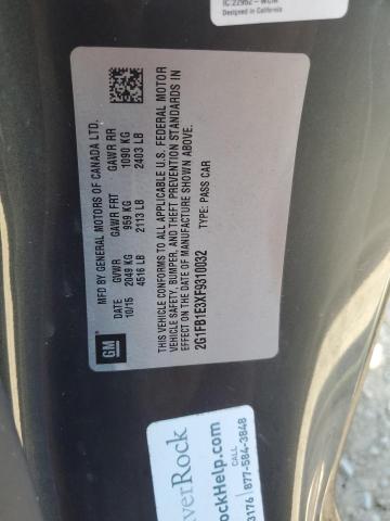 2015 CHEVROLET CAMARO LS 2G1FB1E3XF9310032