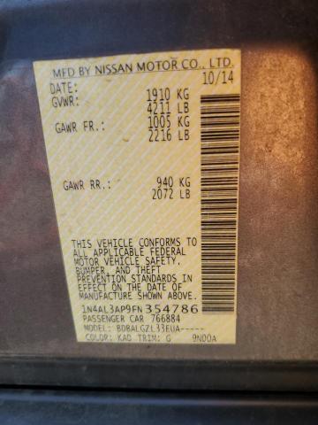 2015 NISSAN ALTIMA 2.5 1N4AL3AP9FN354786