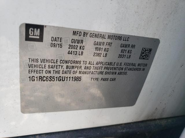 2016 CHEVROLET VOLT LT - 1G1RC6S51GU111985