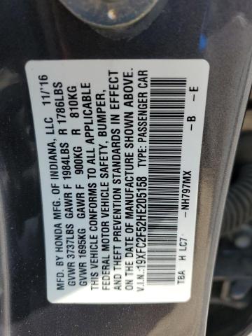 2017 HONDA CIVIC LX - 19XFC2F52HE205158