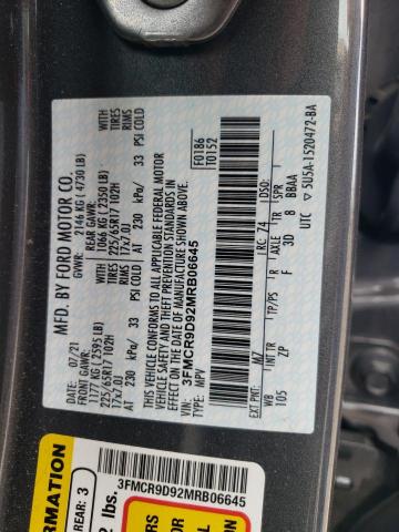 2021 FORD BRONCO SPO - 3FMCR9D92MRB06645