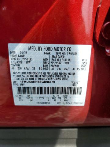 2025 FORD EXPLORER ST-LINE 1FMUK8KH5SGB96679