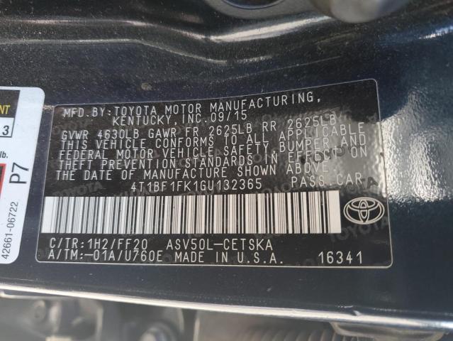 2016 TOYOTA CAMRY LE - 4T1BF1FK1GU132365