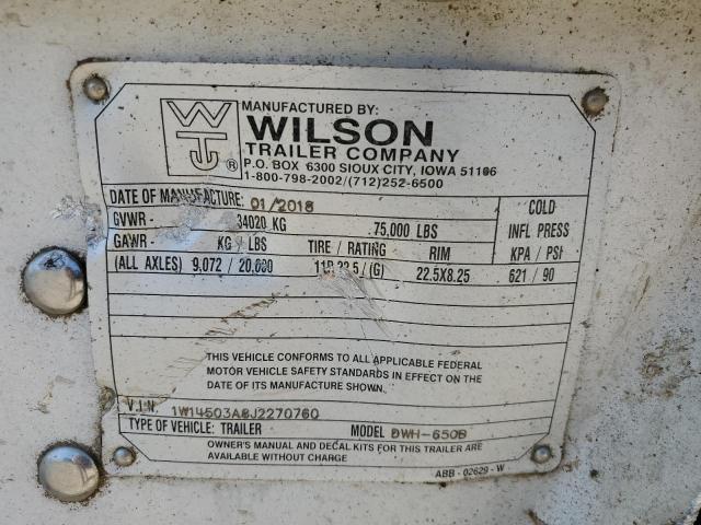 2018 WILSON TRAILER #3285666651