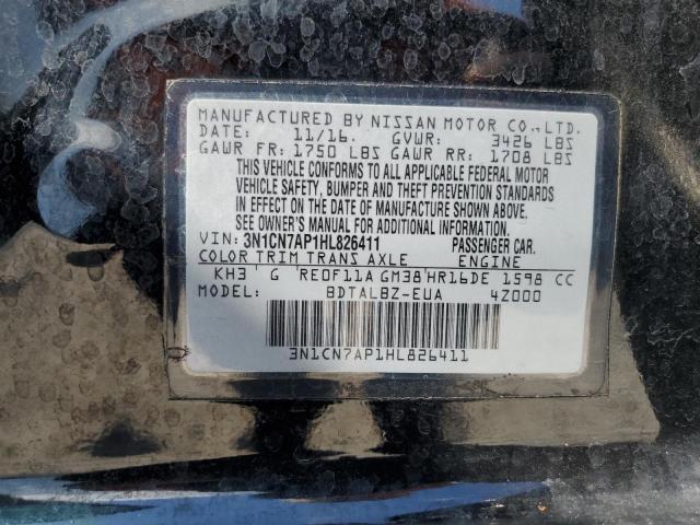 2017 NISSAN VERSA S 3N1CN7AP1HL826411