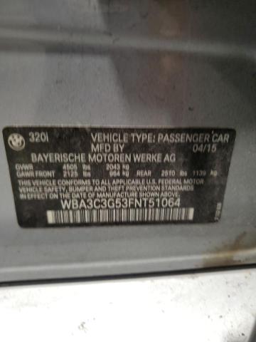 2015 BMW 320 I XDRIVE WBA3C3G53FNT51064
