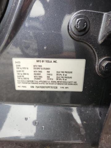 2023 TESLA MODEL Y 7SAYGDEFXPF761538