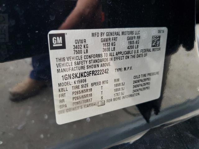 2015 CHEVROLET SUBURBAN K1500 LT - 1GNSKJKC9FR222242
