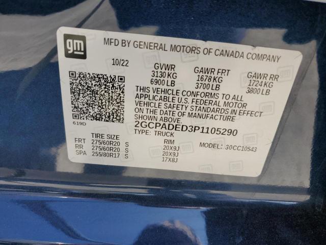2023 CHEVROLET SILVERADO 2GCPADED3P1105290